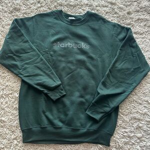 NEW Starbucks Green Employee Crewneck Size M